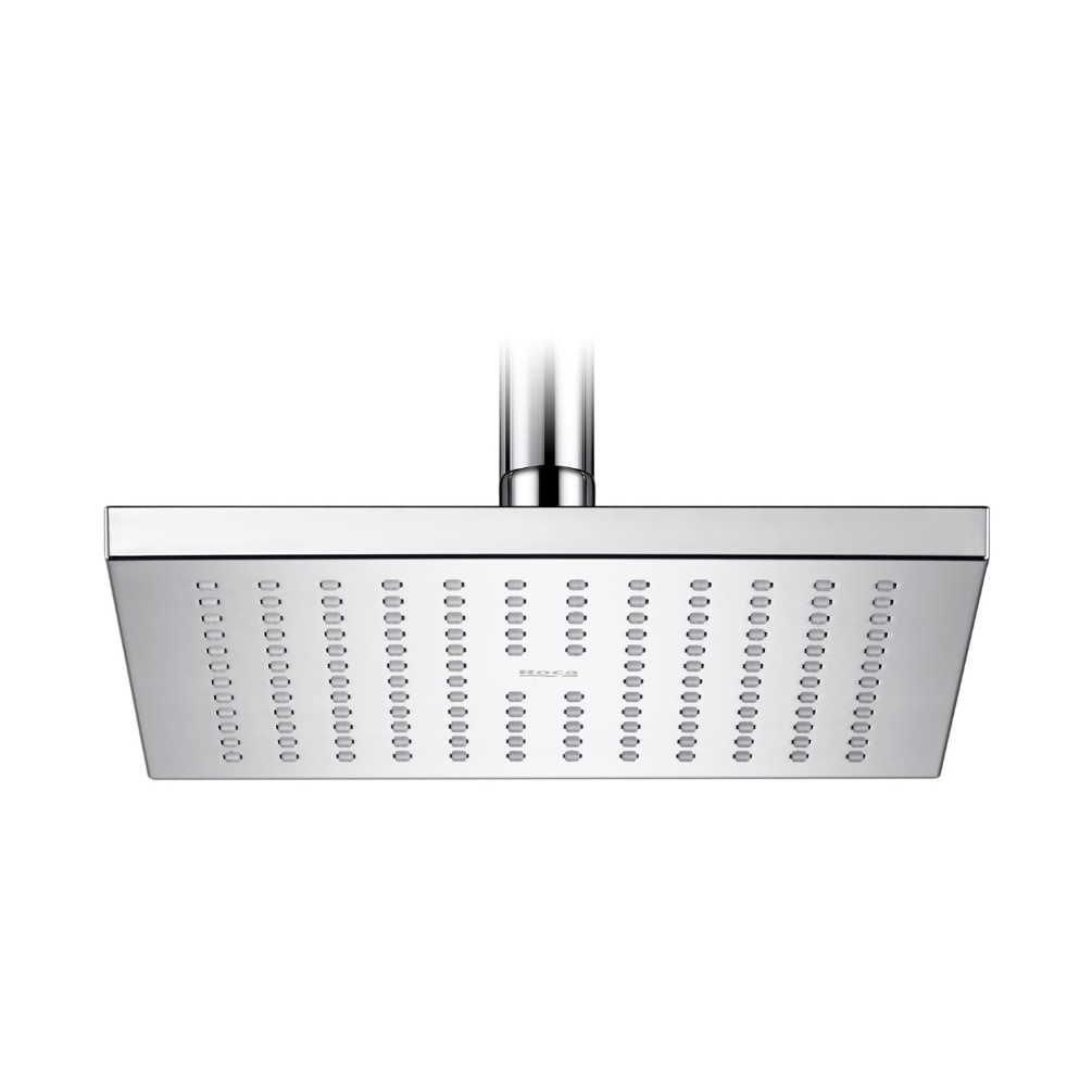 Cut out image of the Roca RainSense Chrome 200mm Square Shower Head